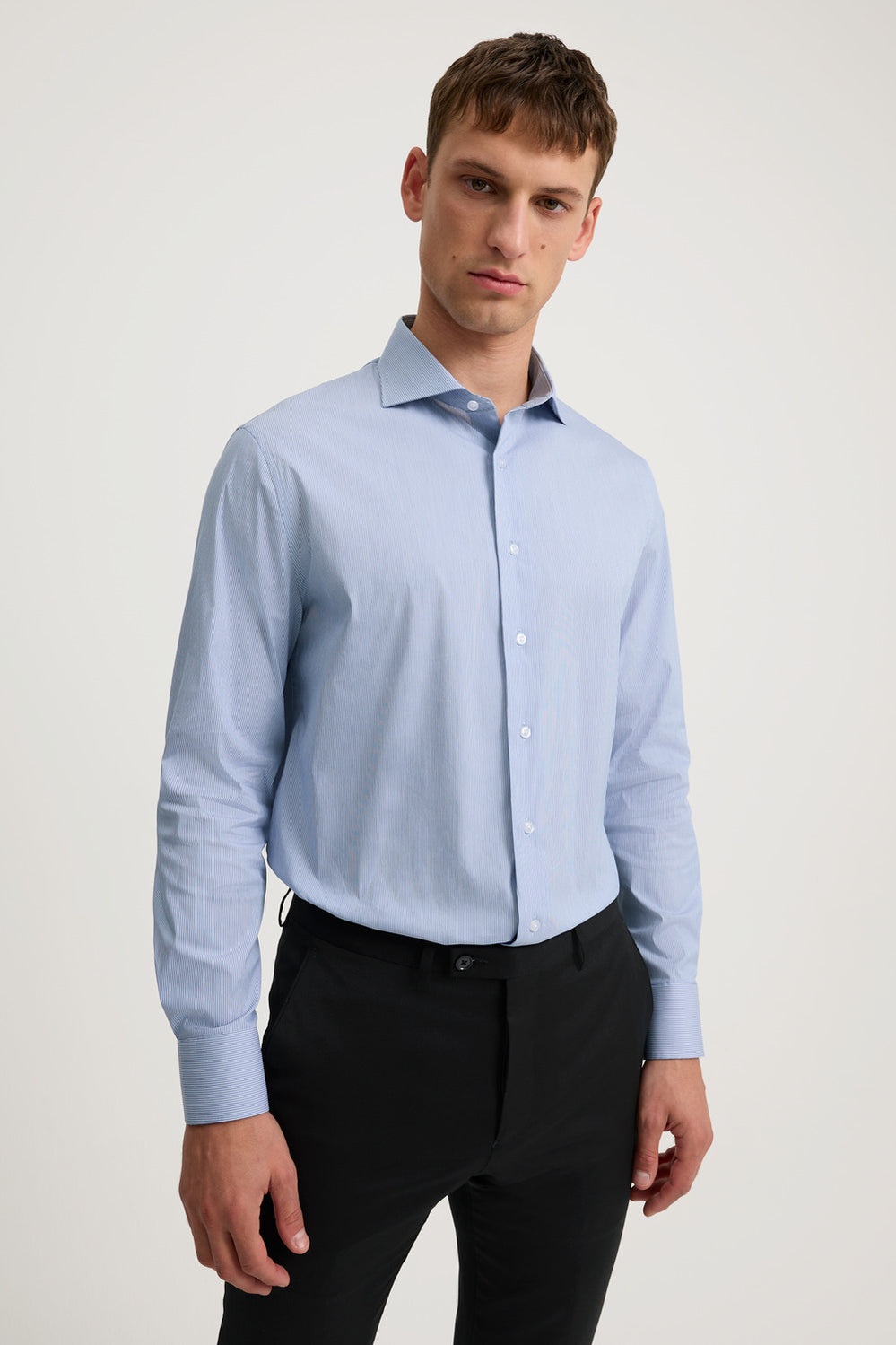 Tailored Fit Superfine Cotton Stripe Shirt