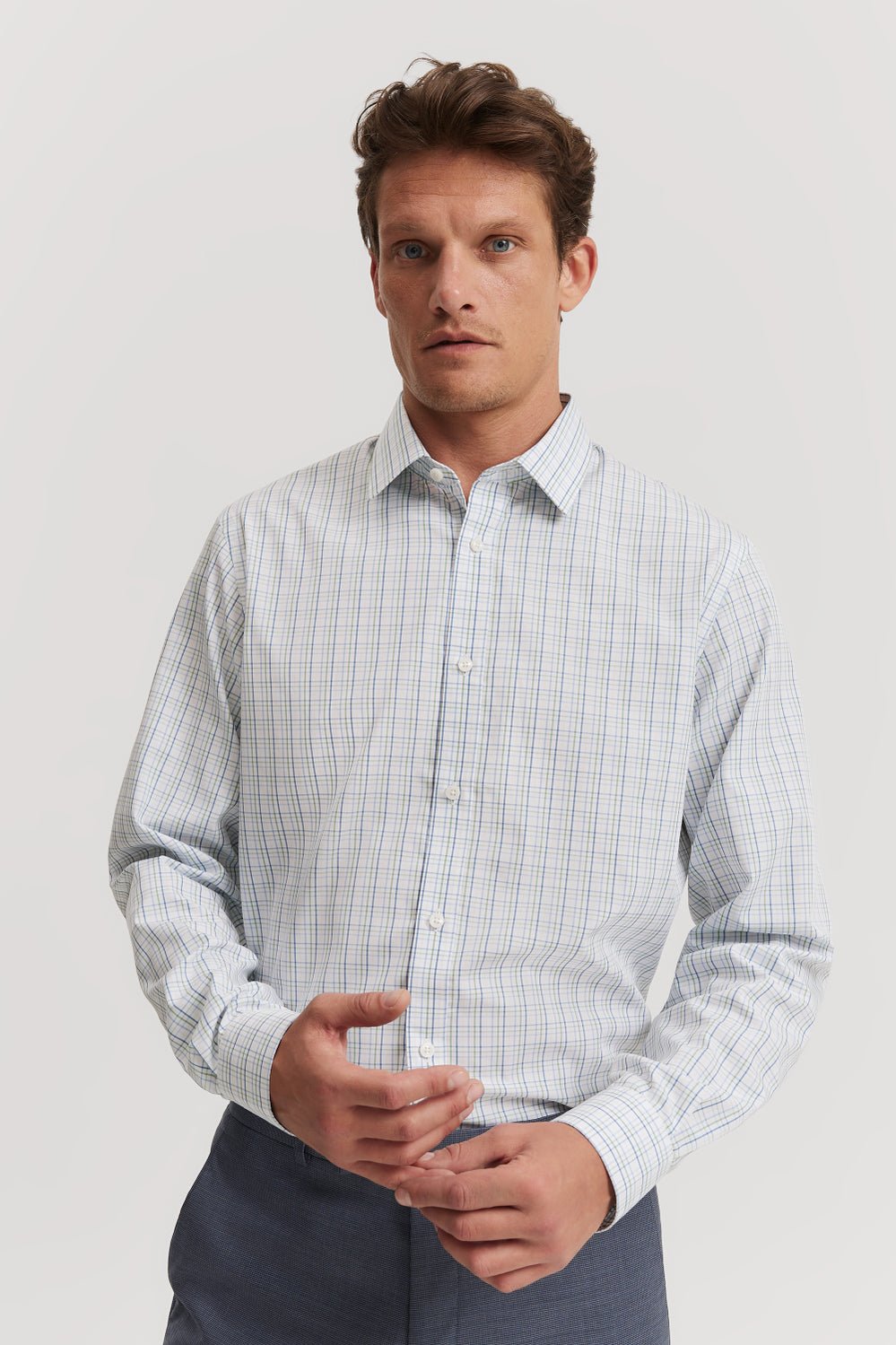 Regular Fit Check Travel Shirt
