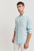 Regular Fit Linen Stripe Shirt