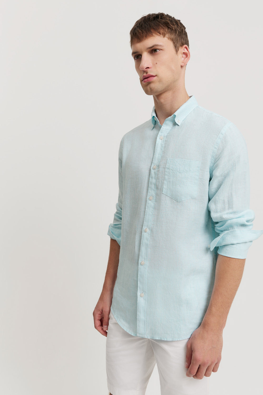 Regular Fit Linen Stripe Shirt