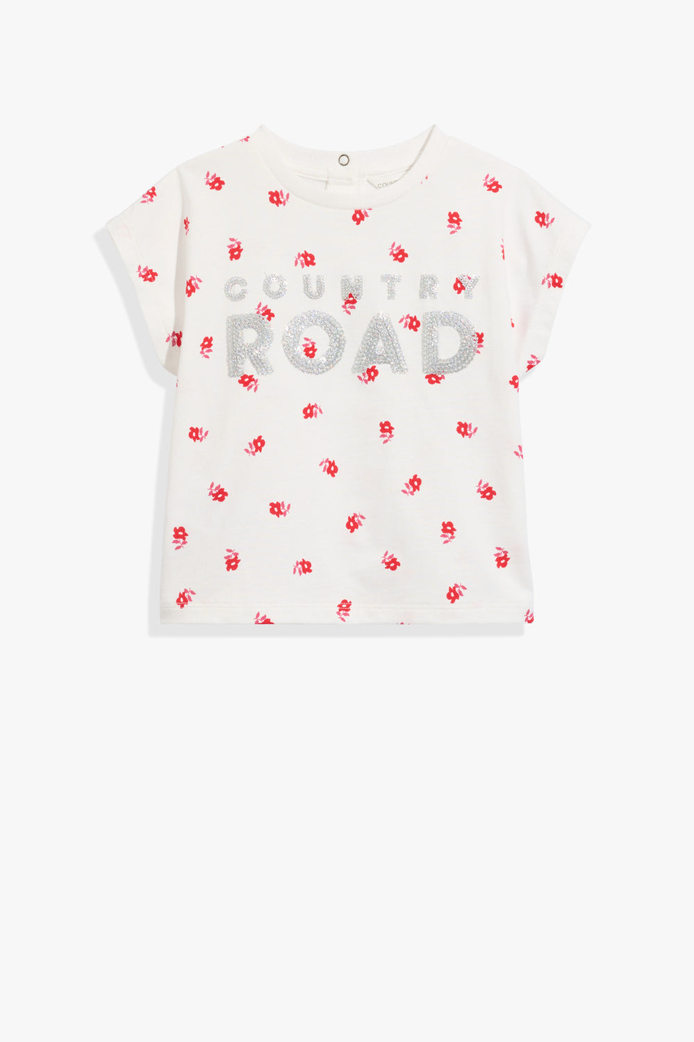 Cotton Sequin Logo T-Shirt