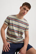 Cotton Modern Logo Stripe T-Shirt