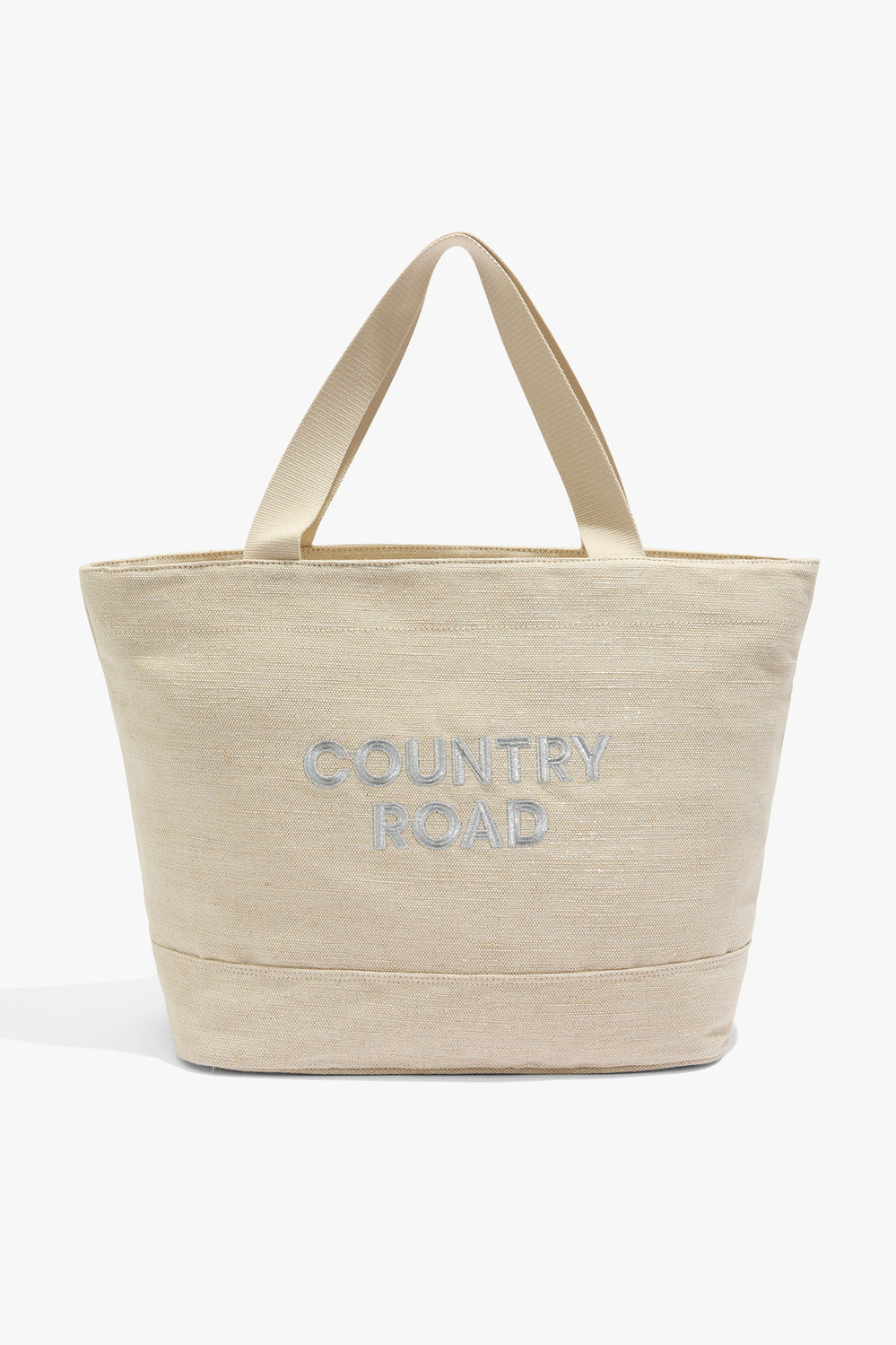 Double Metallic Embroidered Shopper