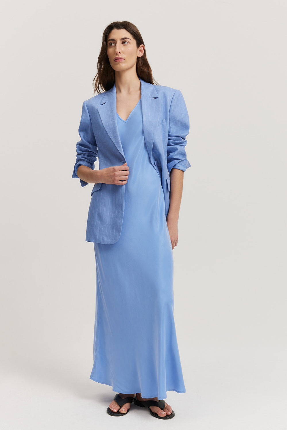 Cupro Bias-Cut Dress