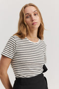 Stripe Linen Jersey T-Shirt