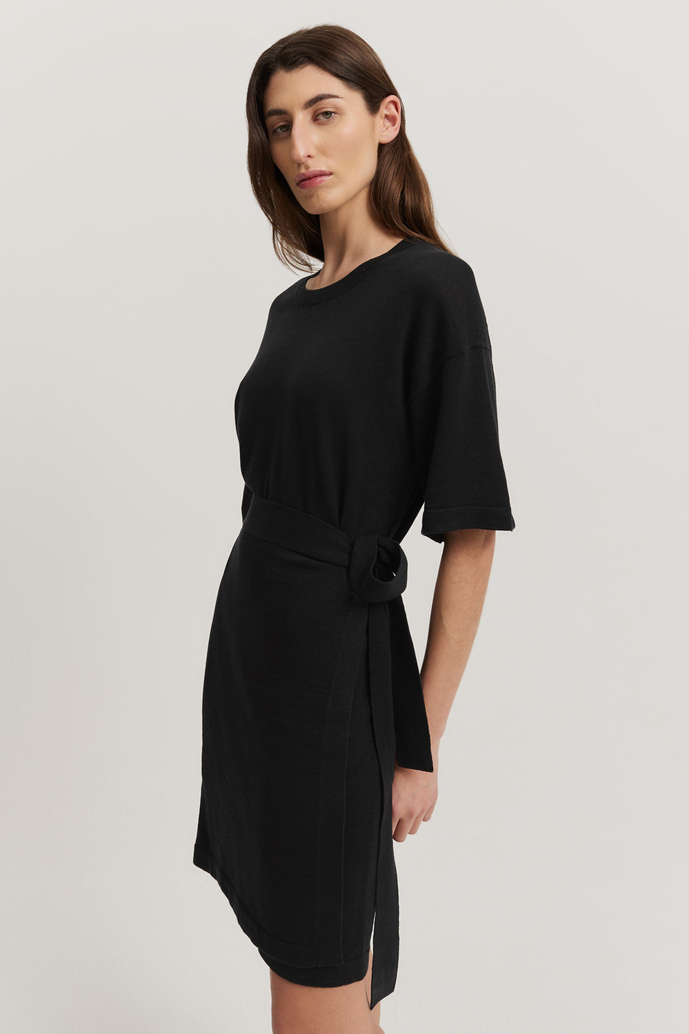 Cotton Linen Wrap Dress