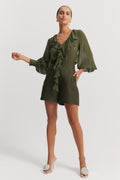 Silk Ruffle Dinner Blouse