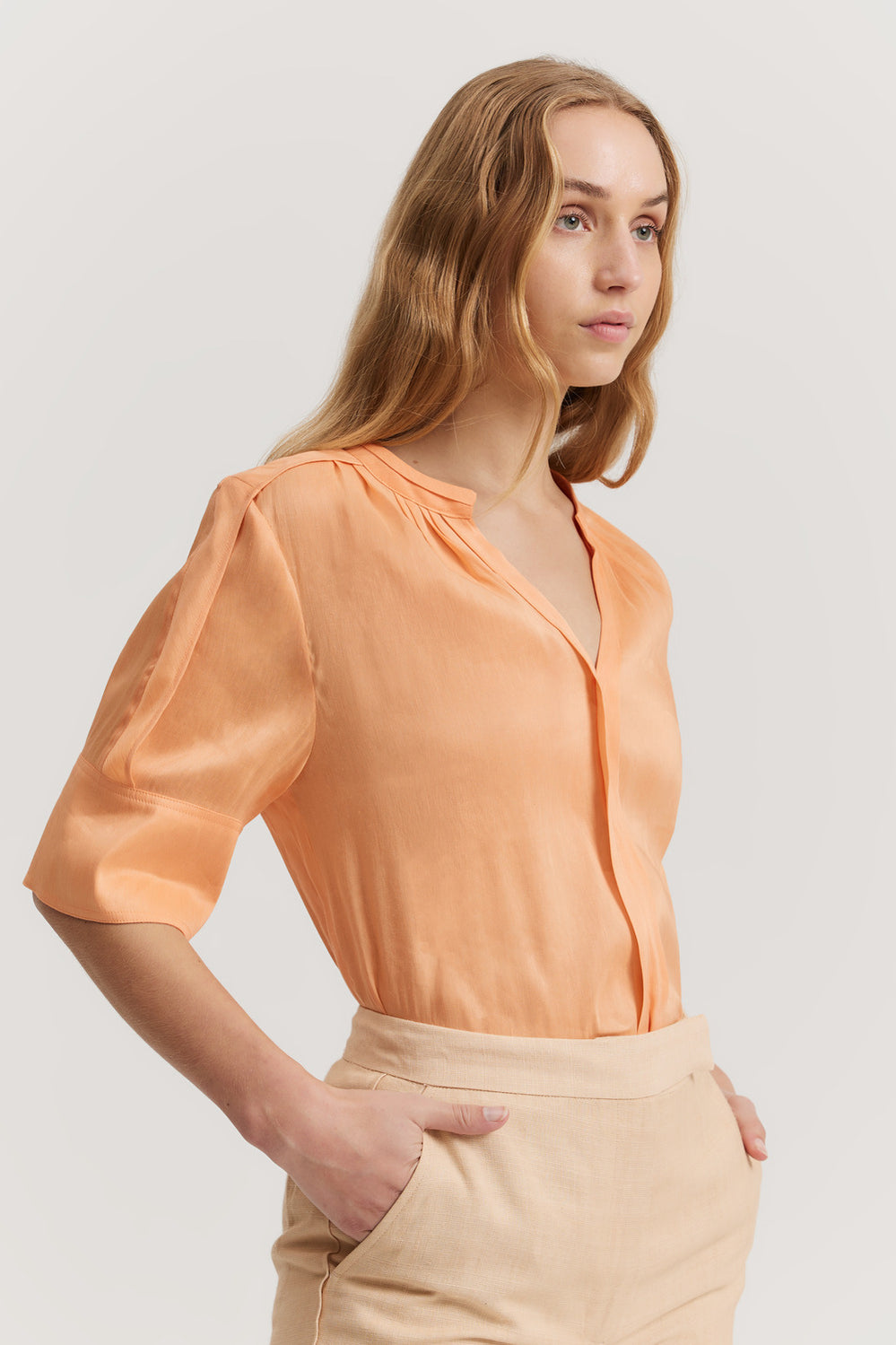 Fluid Short Sleeve Popover