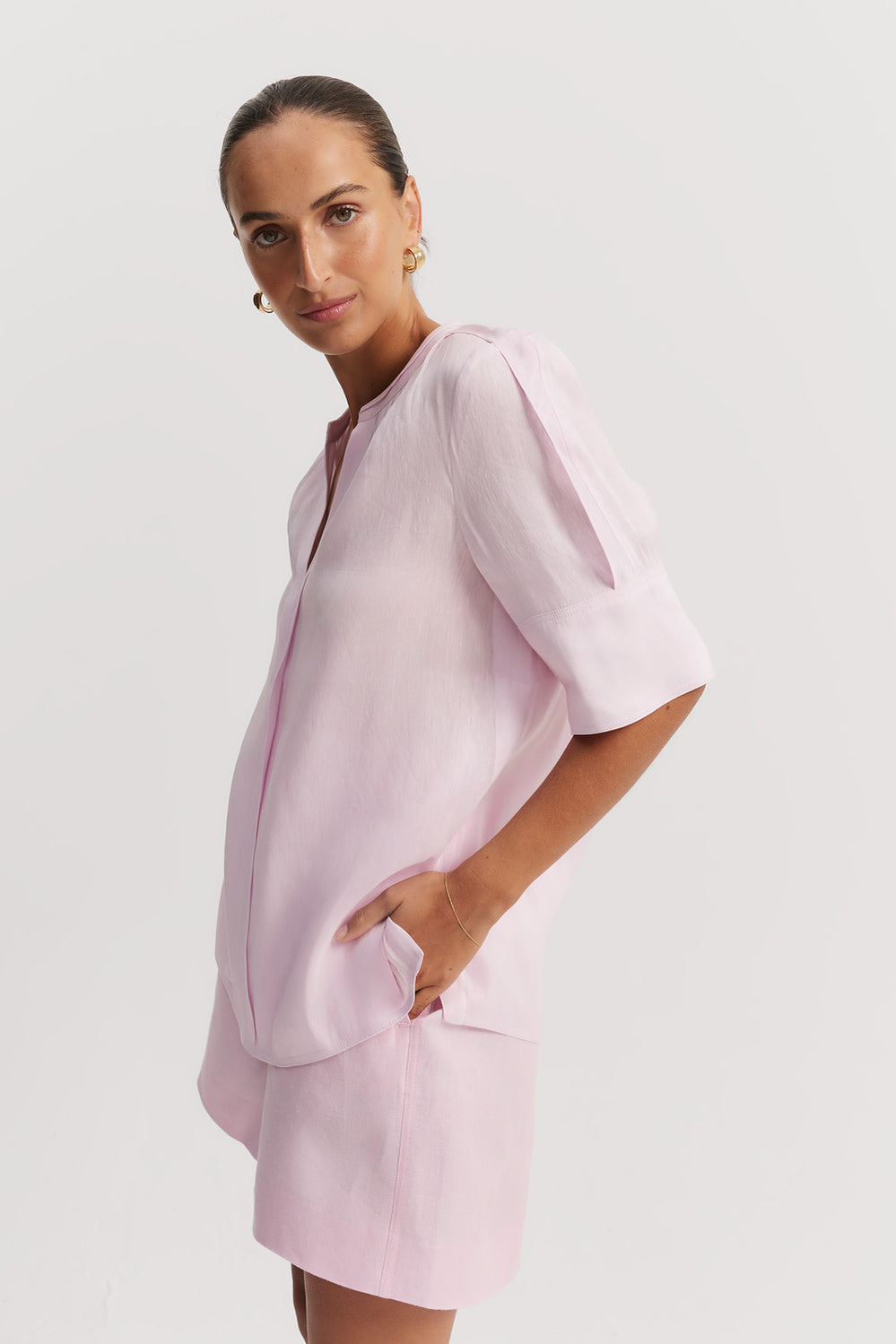 Fluid Short Sleeve Popover