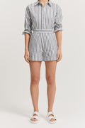 Cotton Stripe Oxford Short