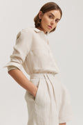 Linen Double Stripe Shirt