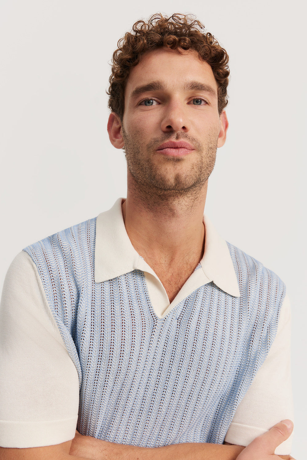 Cotton Silk Textured Trophy Polo