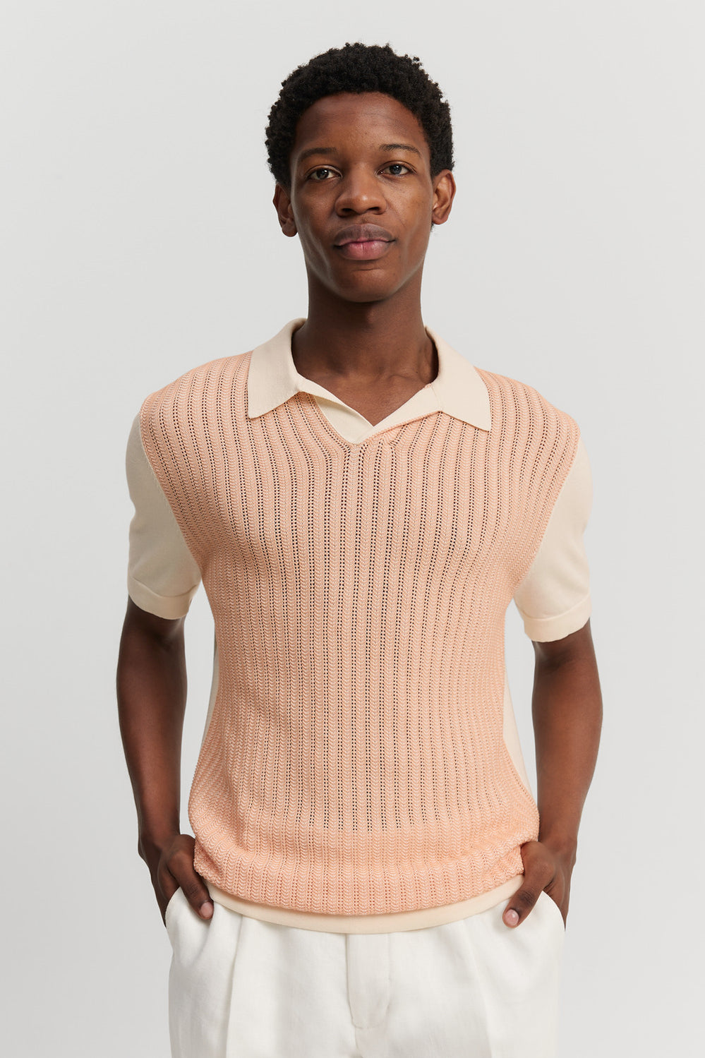 Cotton Silk Textured Trophy Polo