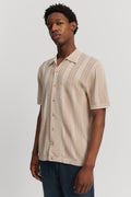 Textured Stripe Knit Shirt