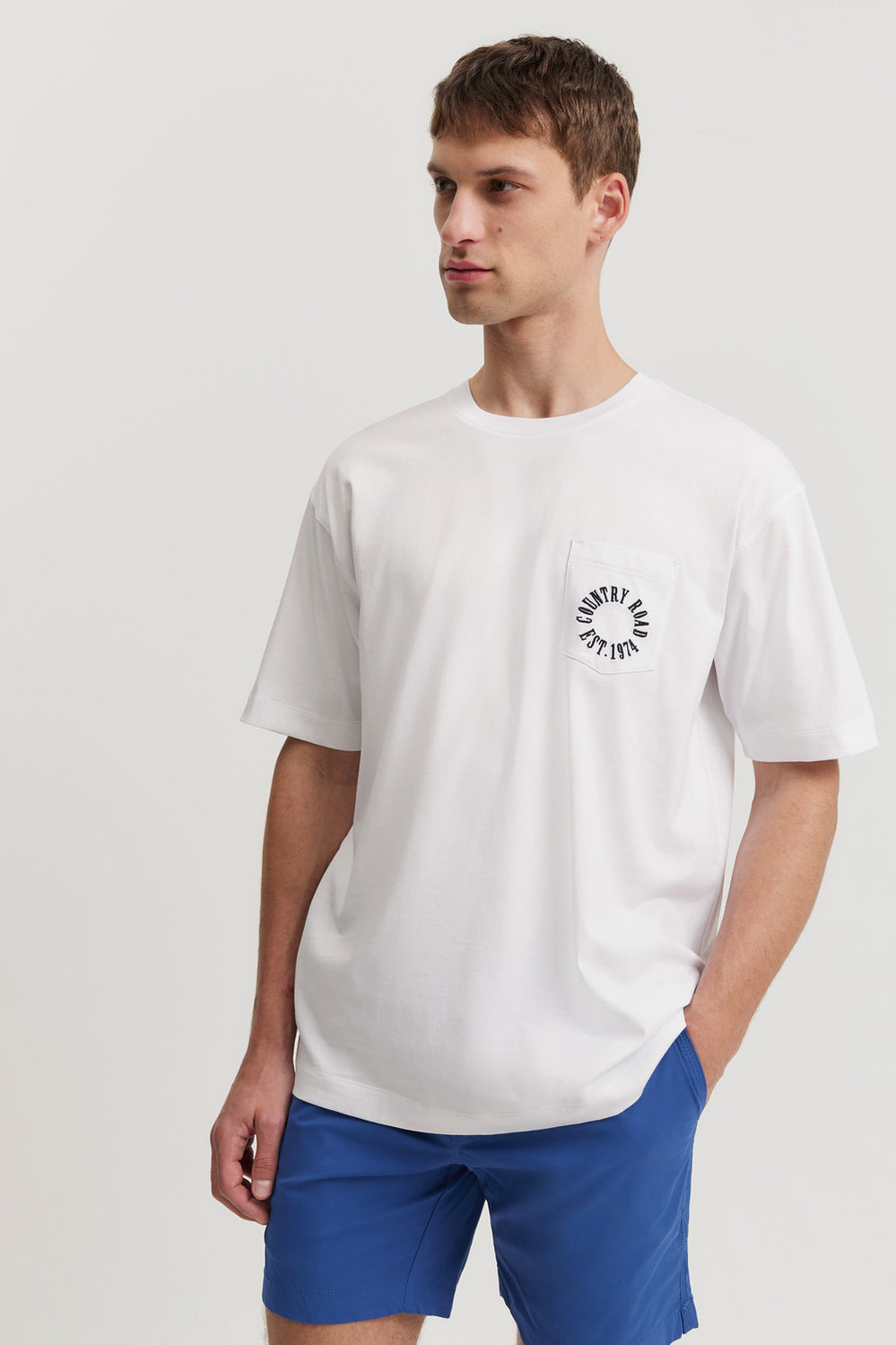 Cotton Round Logo Oversized T-Shirt