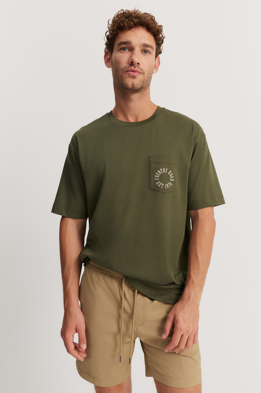 Cotton Round Logo Oversized T-Shirt