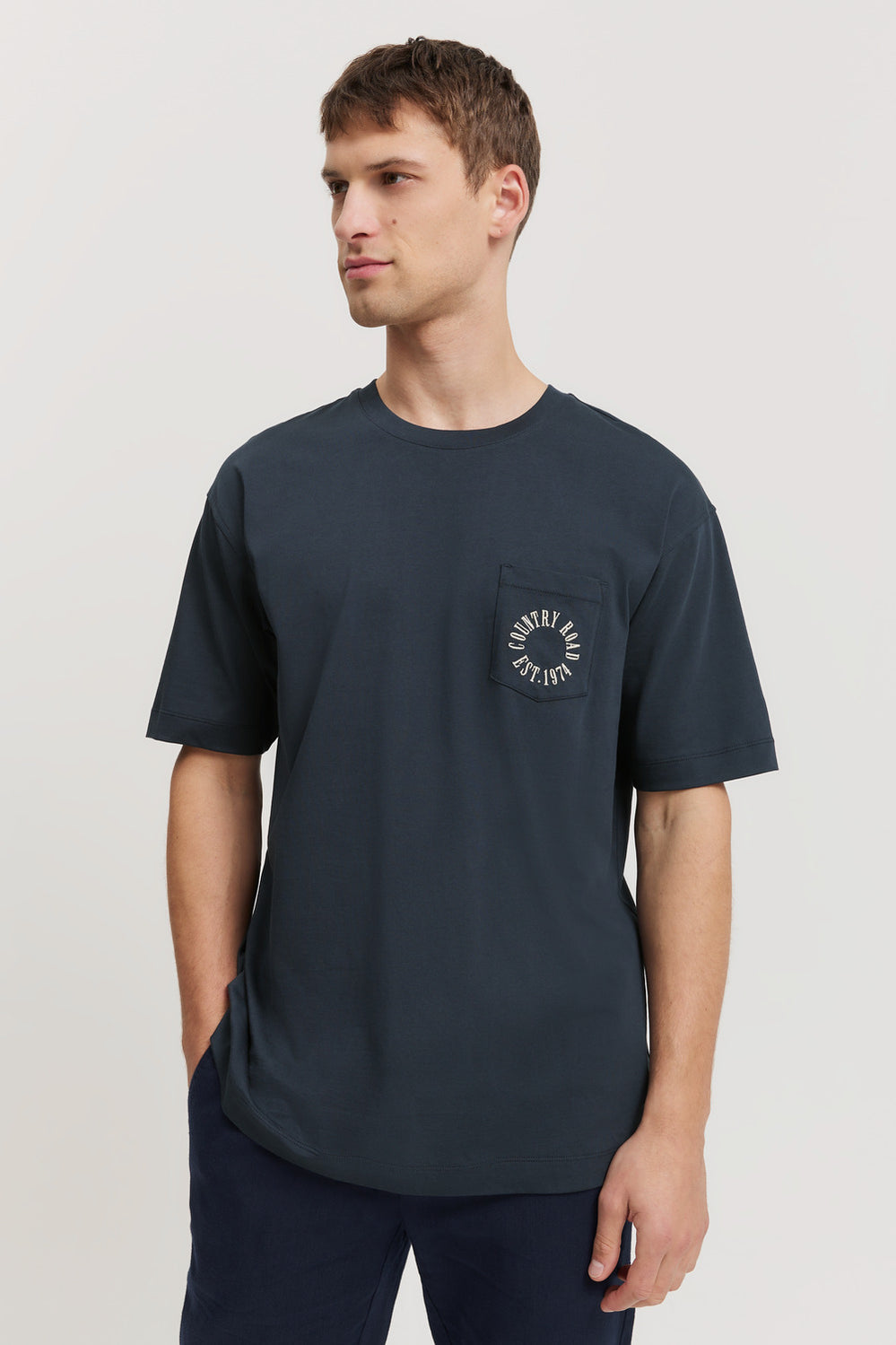 Cotton Round Logo Oversized T-Shirt