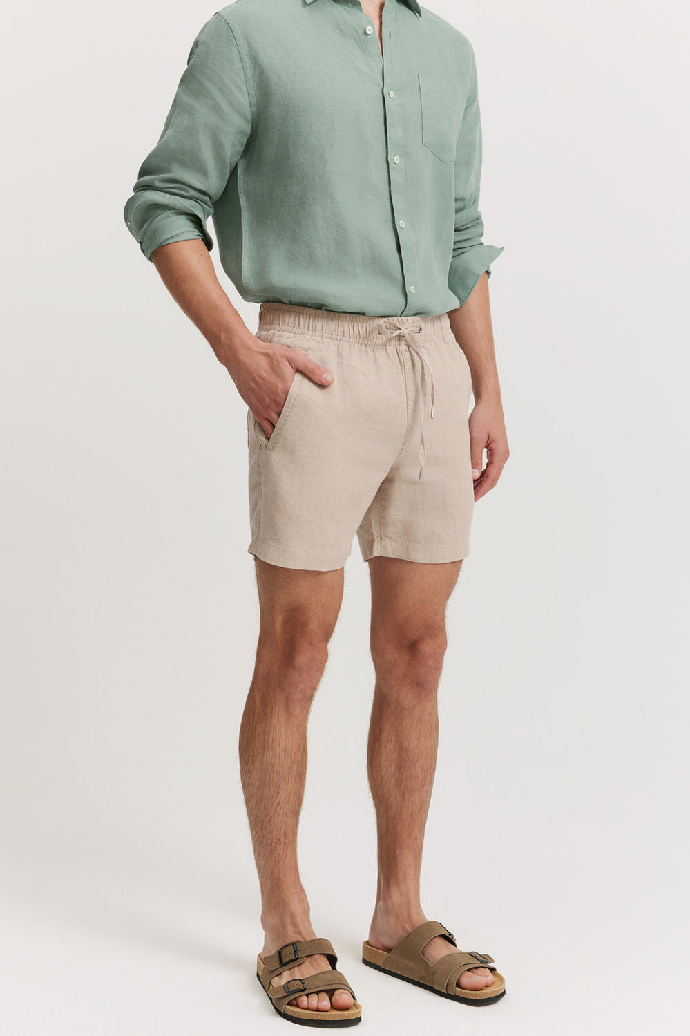 Linen 6" Drawcord Short