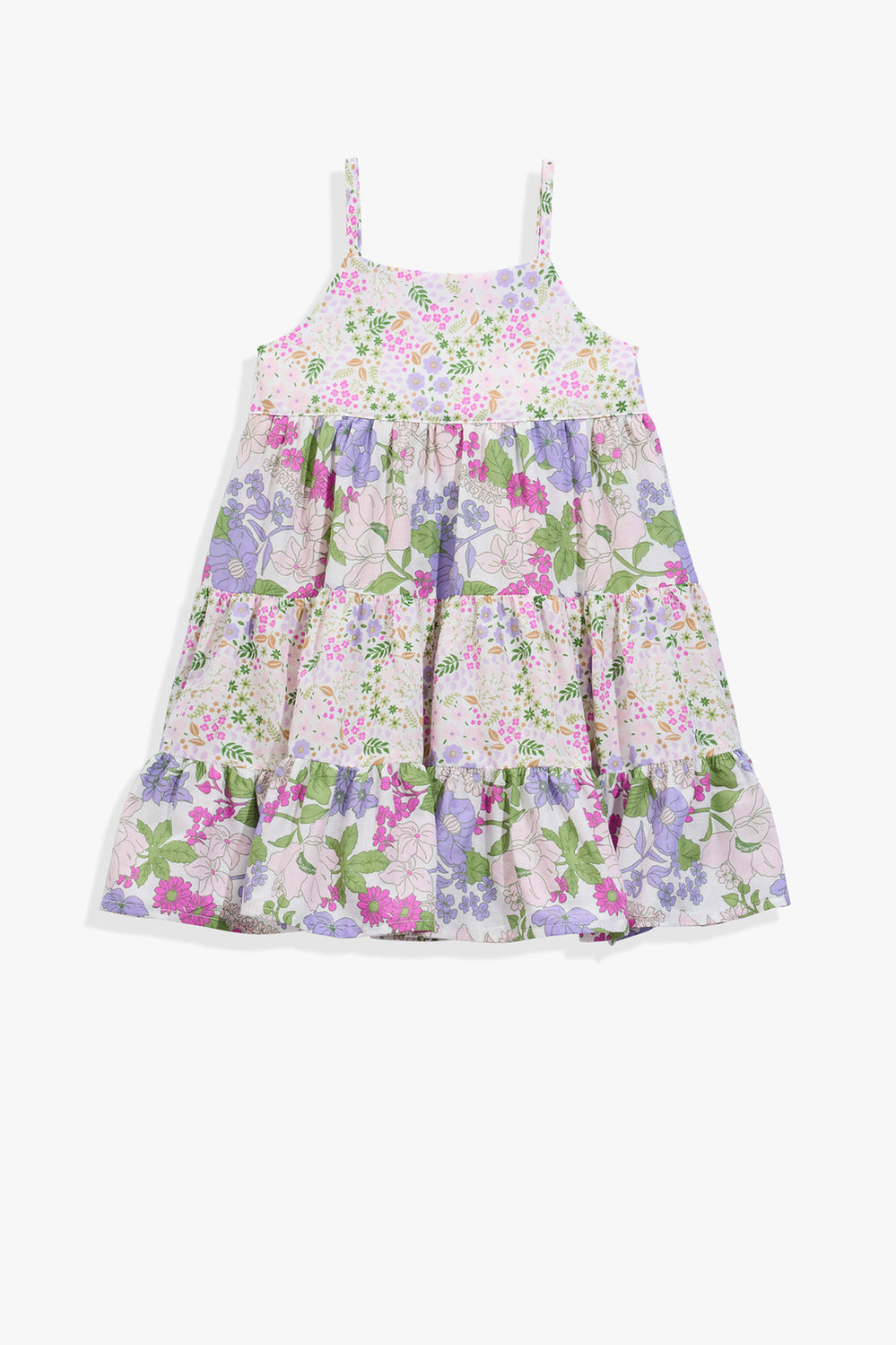 Cotton Tiered Dress Romper