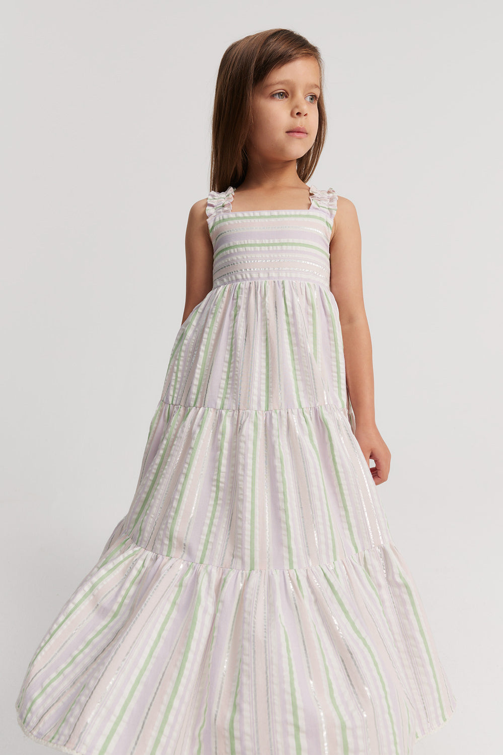 Seersucker Midi Dress