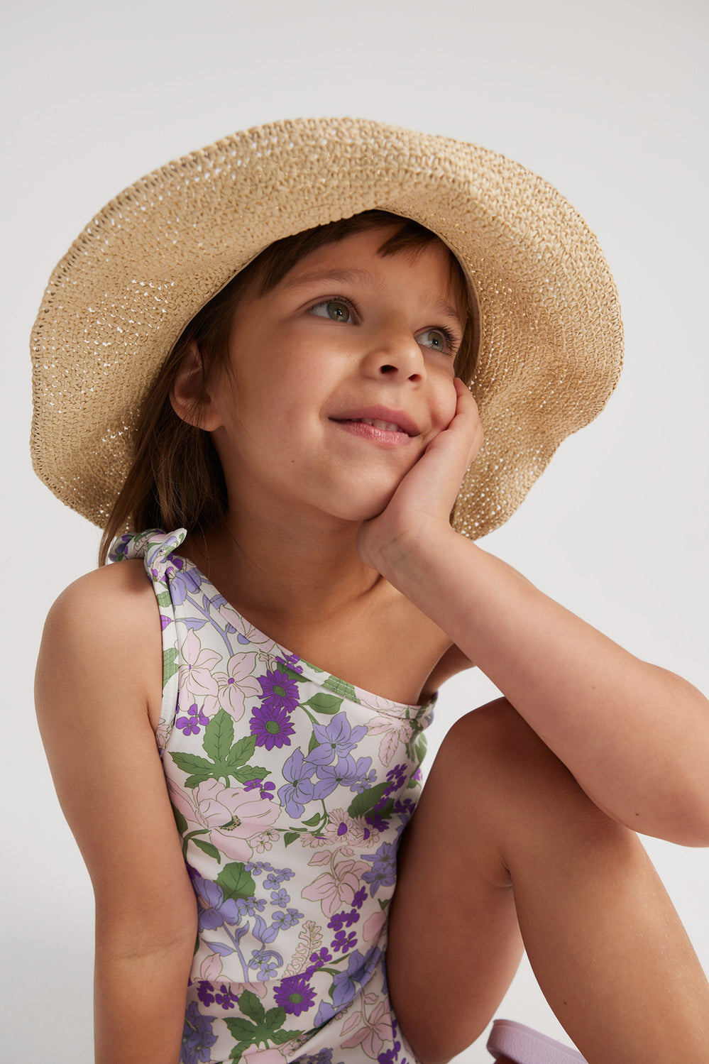 Nylon Blend One Shoulder Bather