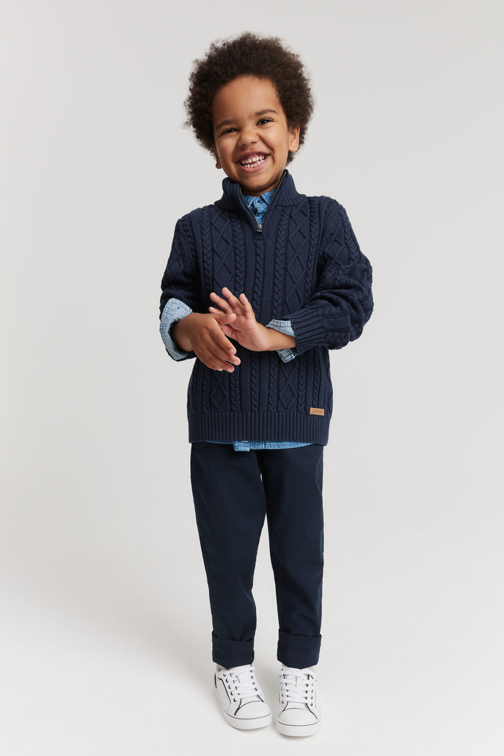 Cable Half Zip Knit