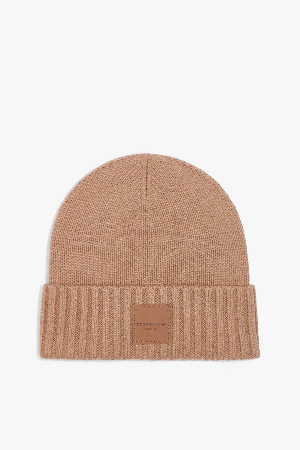 Cotton Blend Patch Logo Beanie