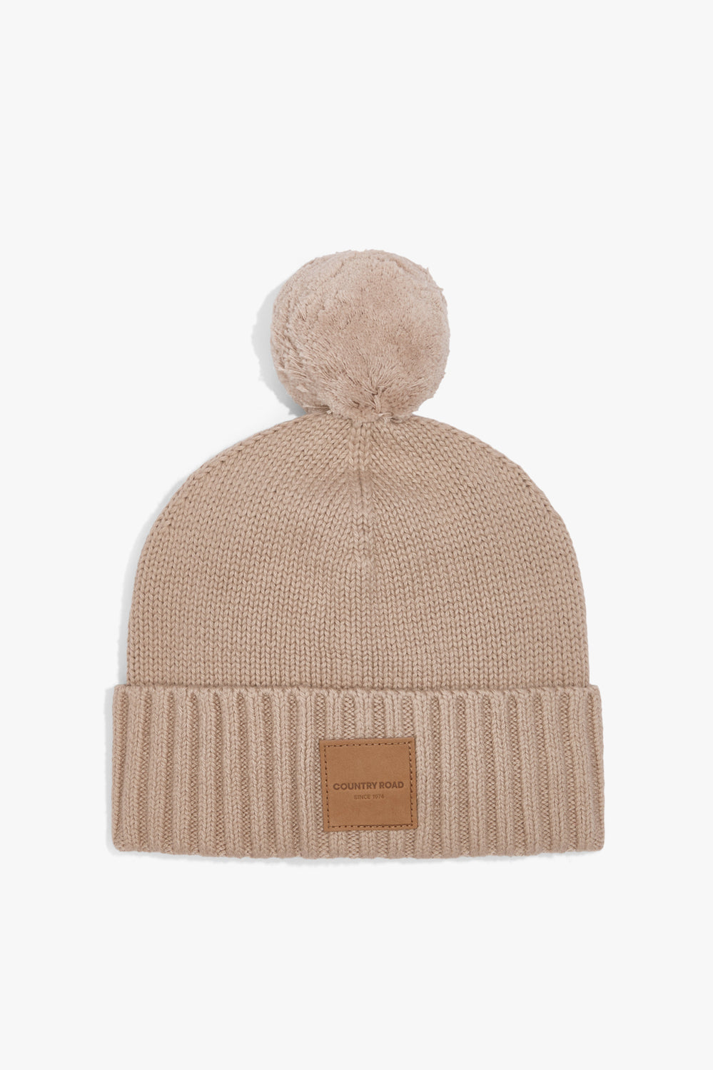 Organically Grown Cotton Blend Patch Logo Beanie