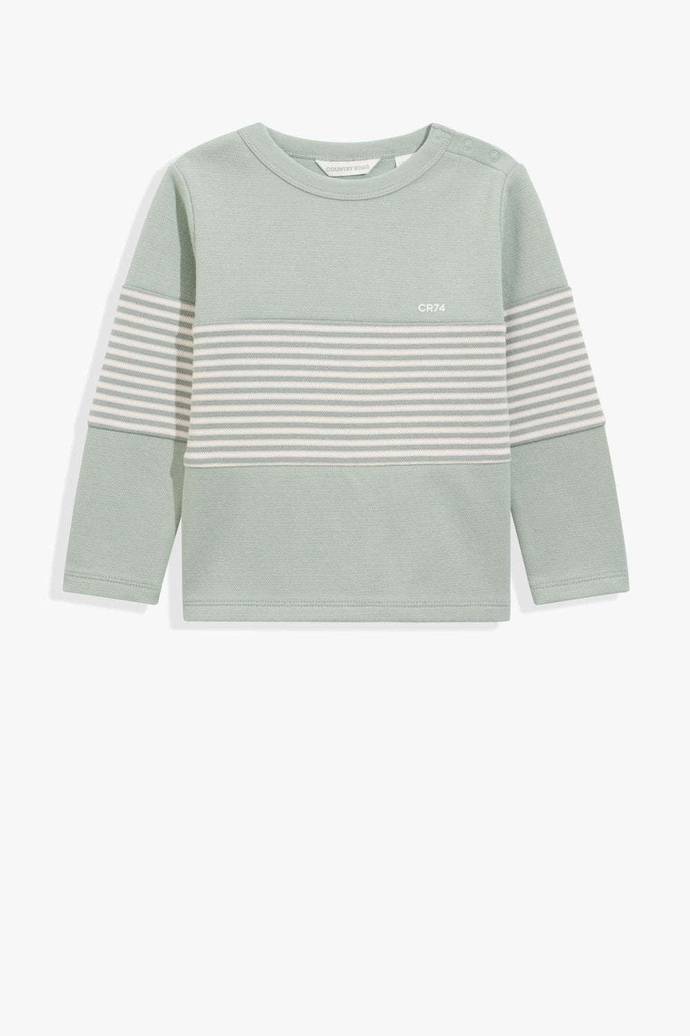 Cotton Block Stripe T-Shirt