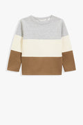 Cotton Block Stripe T-Shirt