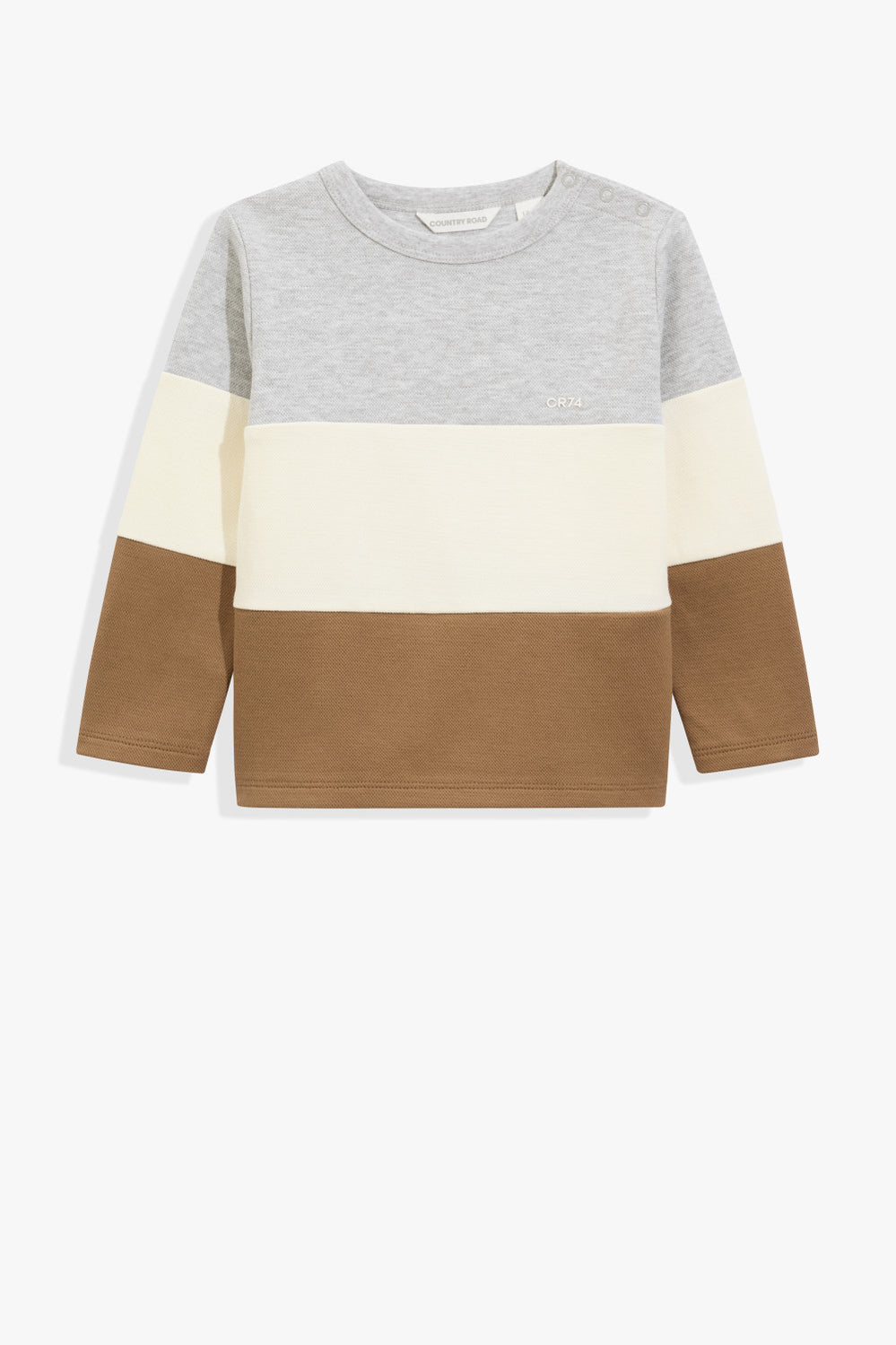 Cotton Block Stripe T-Shirt