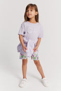 Cotton Blend Print Bike Short