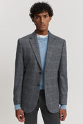 Regular Fit Lambswool Check Blazer