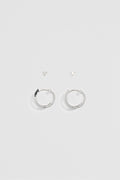 Double Hoop Stud Earring Pack Of 2