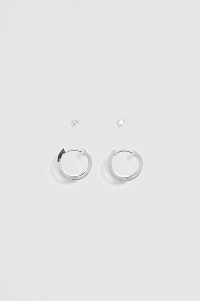 Double Hoop Stud Earring Pack Of 2