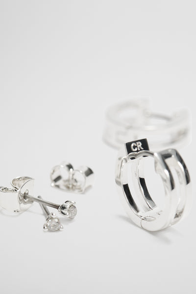 Double Hoop Stud Earring Pack Of 2