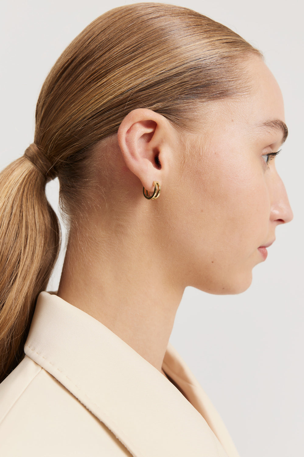 Double Hoop Stud Earring Pack Of 2
