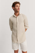 Tailored Fit Linen Stripe Shirt