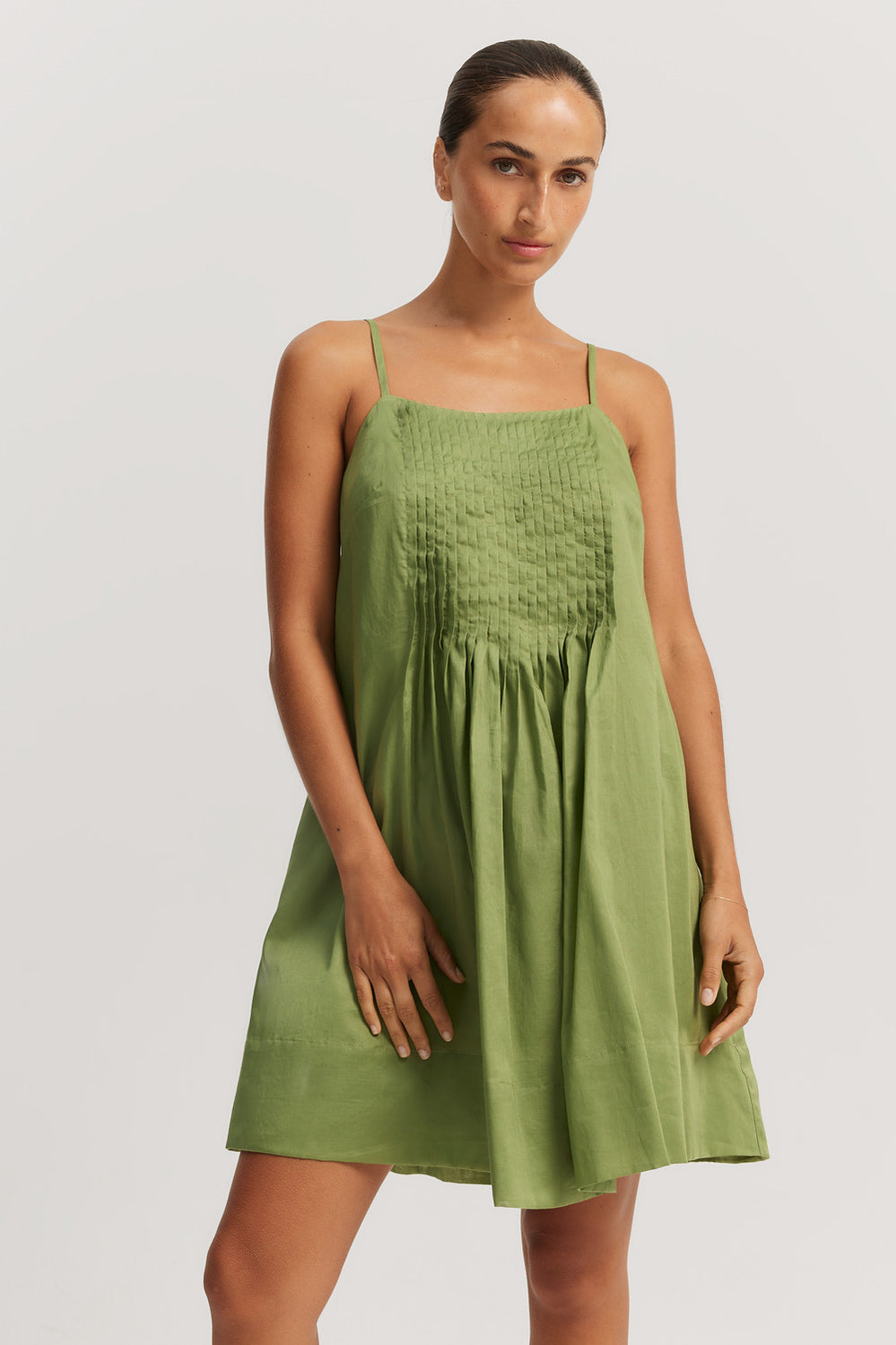 Tuck Detail Mini Dress
