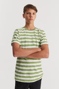 Teen Cotton Blend Plain Cr Short Sleeve T-Shirt