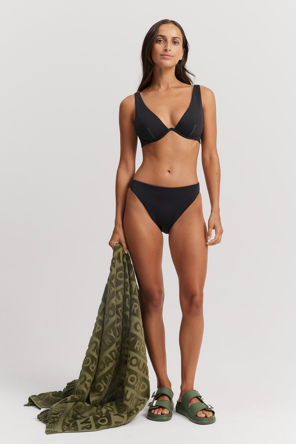 Nylon Blend Triangle Bikini Top