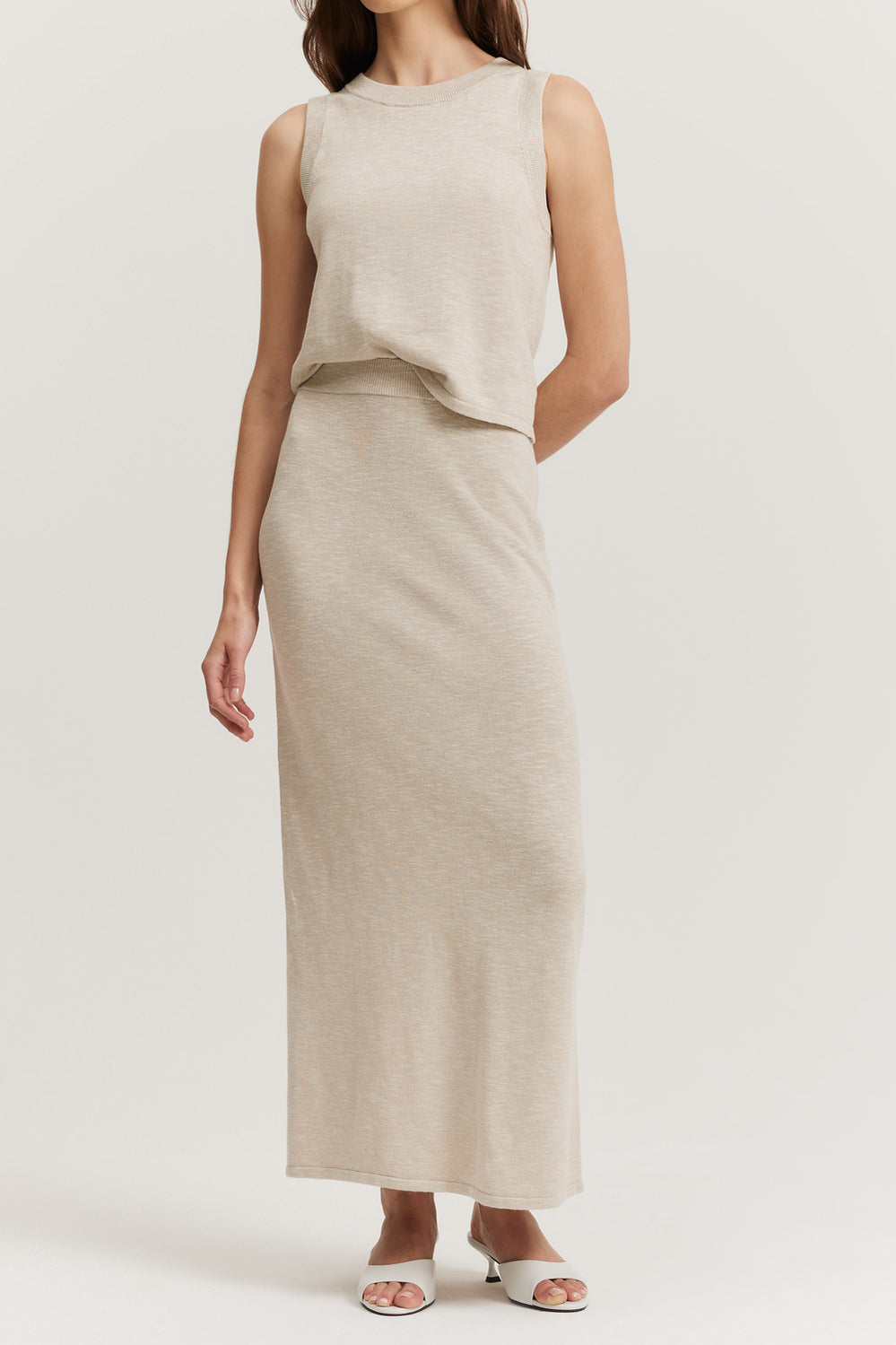 Cotton Linen Maxi Skirt