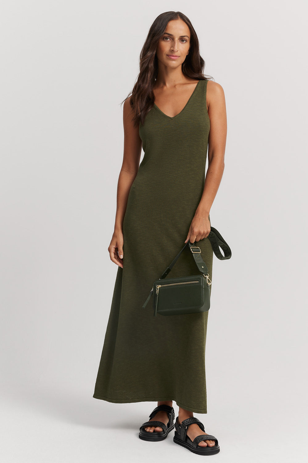 Cotton Linen Midi Dress