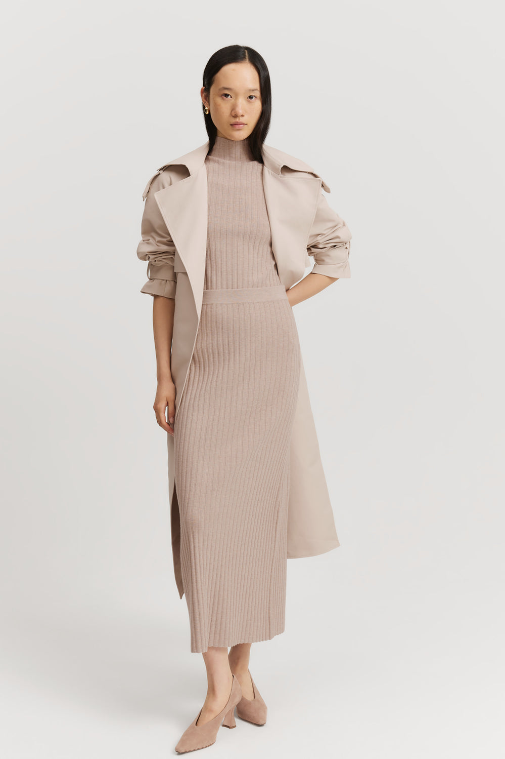 Rib Knit Maxi Skirt