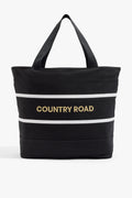 Cotton Metallic Stripe Shopper