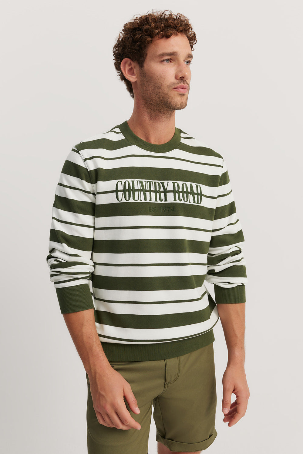Cotton Stripe Heritage Sweat
