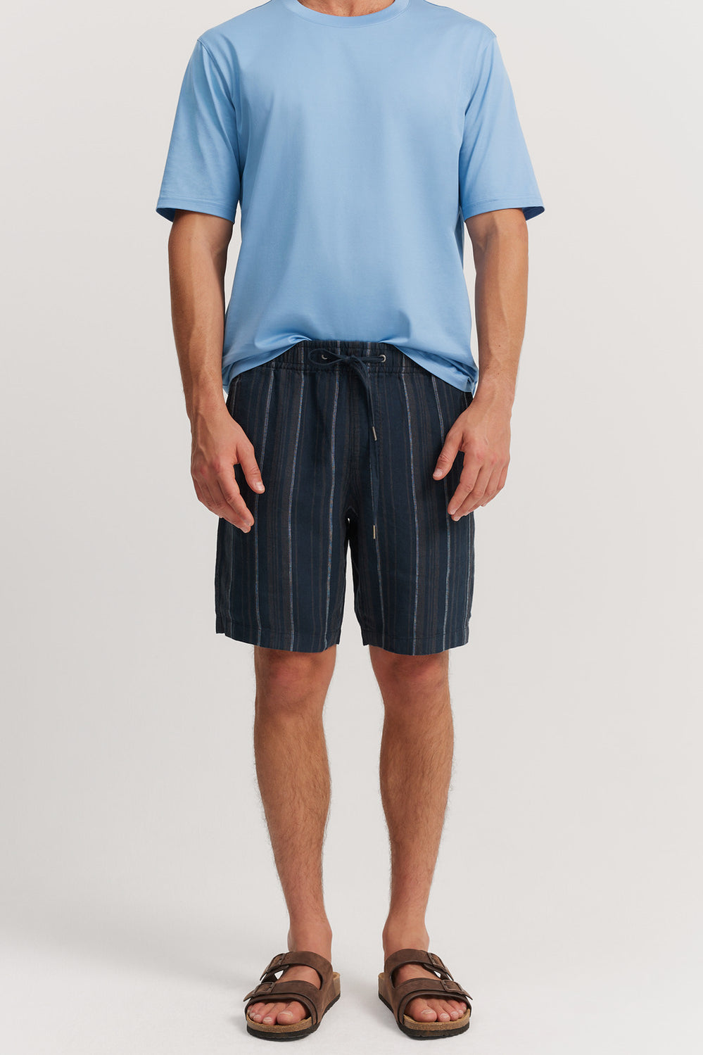 Linen Stripe Drawcord Short