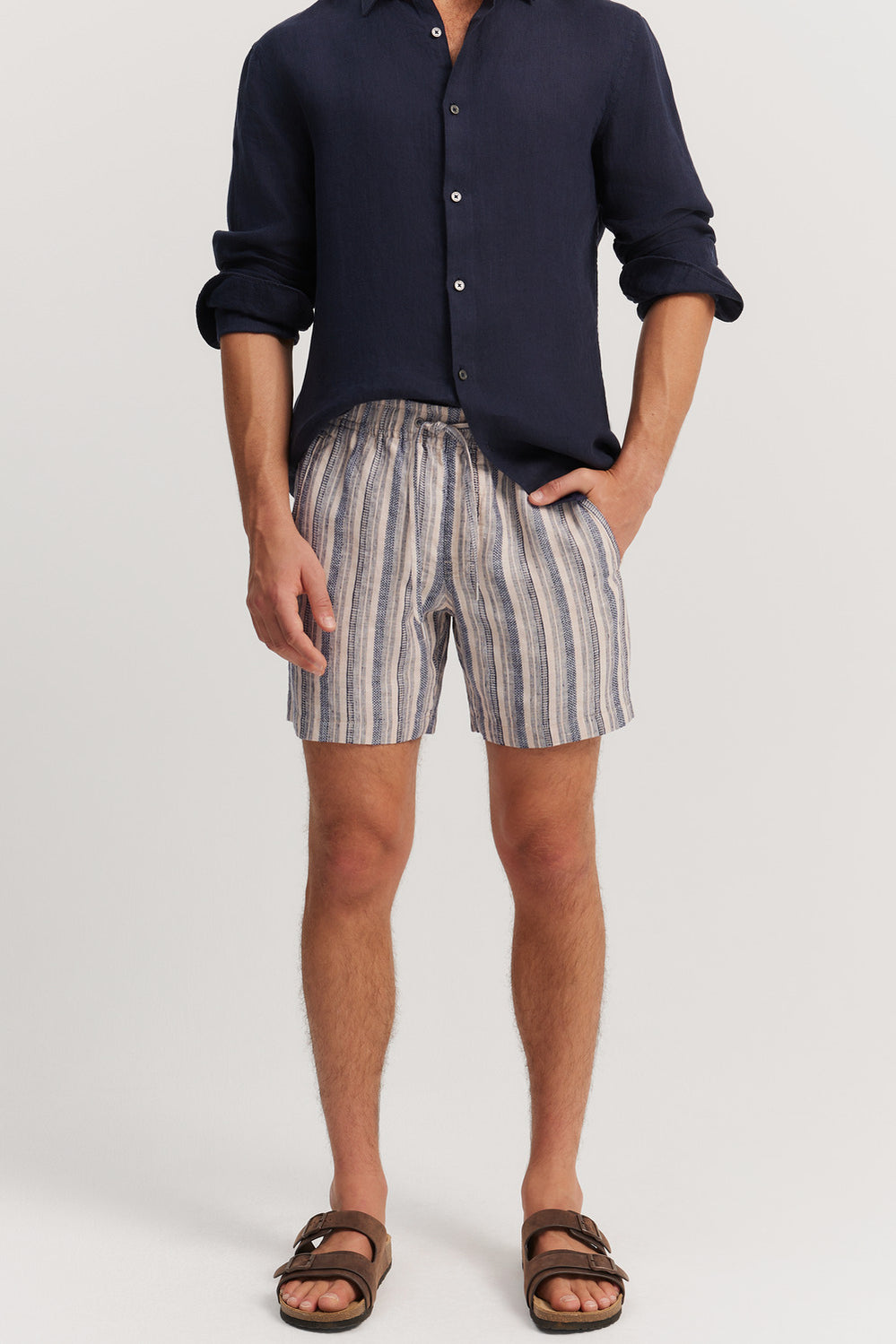 Linen 6 Inch Drawcord Short