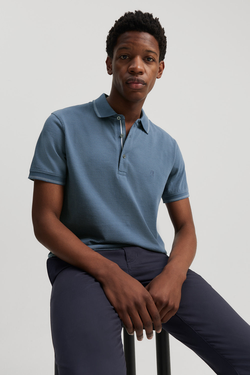 Cotton Jacquard Polo