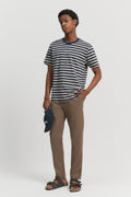 Cotton Modern Logo Stripe T-Shirt